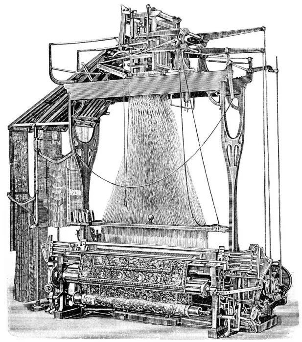 Framed Print : Textile / tapestry machine Framed Print : Textile / tapestry machine