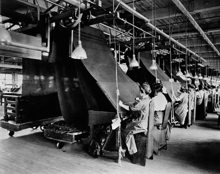 Framed Print : Textiles Being Examined Before Shipment Framed Print : Textiles Being Examined Before Shipment