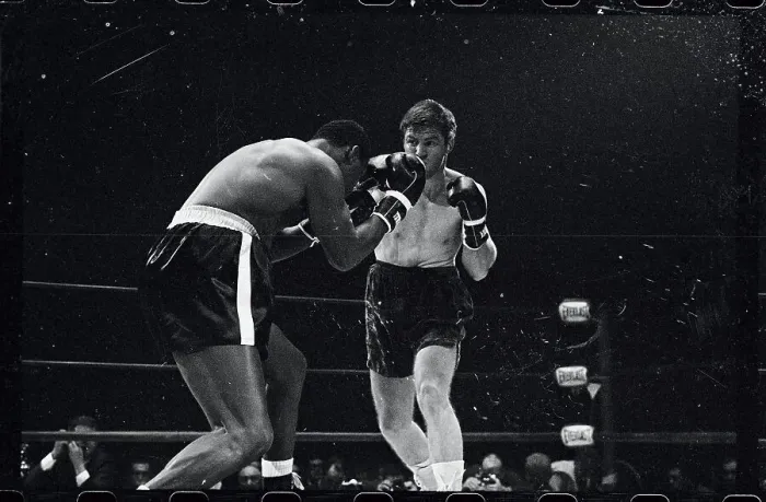 Framed Print : Thad Spencer in Boxing Match, Getting Hit Framed Print : Thad Spencer in Boxing Match, Getting Hit