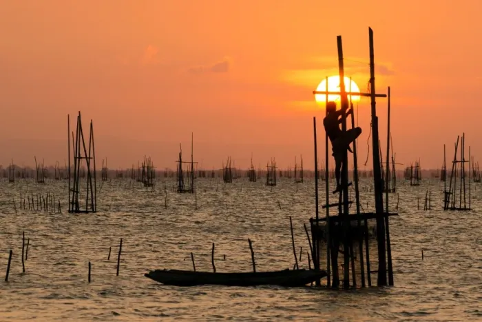 Framed Print : Thai Traditional fishery Framed Print : Thai Traditional fishery