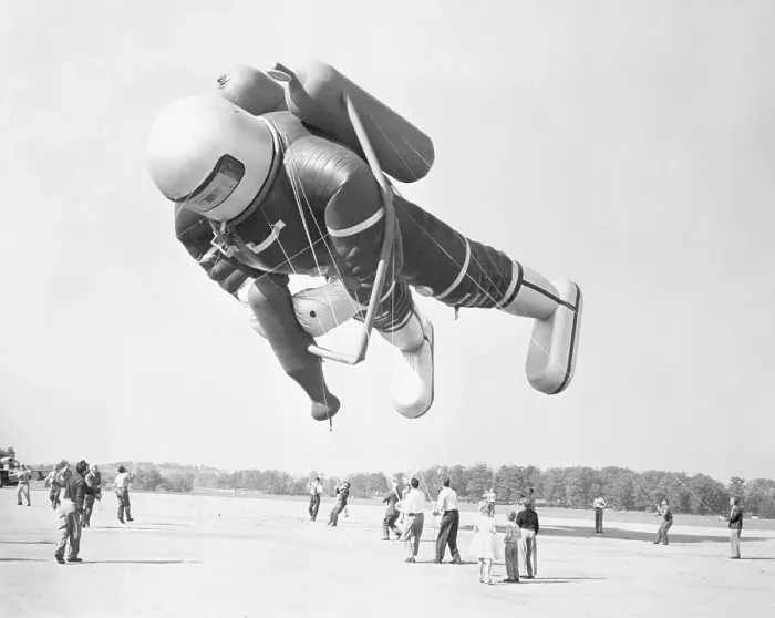 Framed Print : Thanksgiving Day Parade Organizers Testing a Balloon Framed Print : Thanksgiving Day Parade Organizers Testing a Balloon