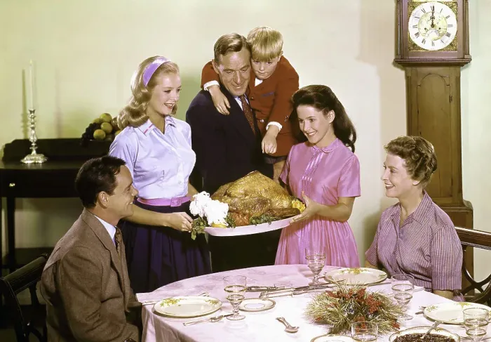 Framed Print : Thanksgiving Dinner Scene on National Velvet Framed Print : Thanksgiving Dinner Scene on National Velvet