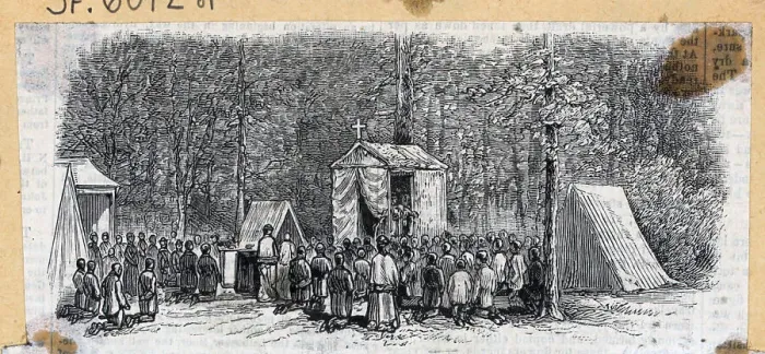 Framed Print : Thanksgiving Mass At Yellow Fever Camp Framed Print : Thanksgiving Mass At Yellow Fever Camp