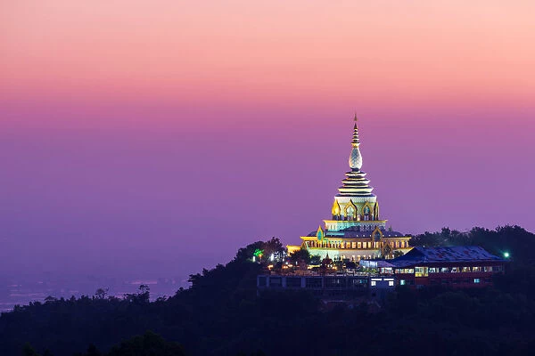 Thaton Glass Pagoda is the beautiful place. It is located in Chiangmai, Thailand