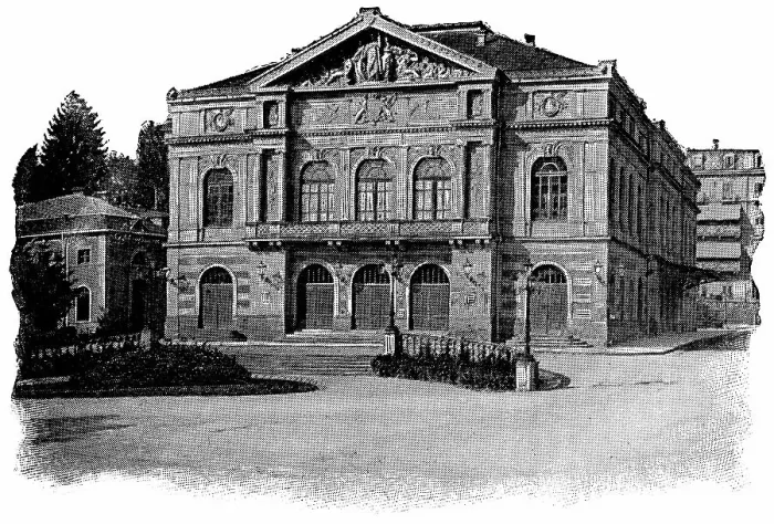 Framed Print : The Theater of Baden-Baden in Baden-Wurttemberg, Germany - 19th Century Framed Print : The Theater of Baden-Baden in Baden-Wurttemberg, Germany - 19th Century