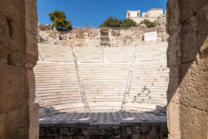 Framed Print : The theater of Herodes Atticus in Athens, Greece Framed Print : The theater of Herodes Atticus in Athens, Greece