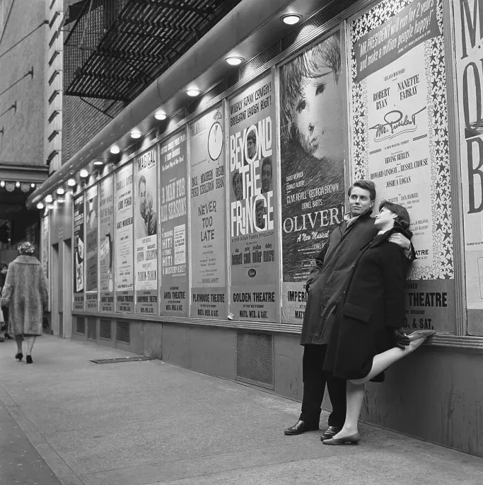 Framed Print : Theater Posters and Pedestrians on Broadway Framed Print : Theater Posters and Pedestrians on Broadway