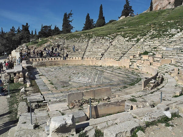 ATHENS GREECE 8x10 SILVER HALIDE PHOTO PRINT THEATRE OF DIONYSUS STAGE 