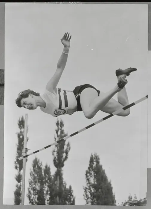 Framed Print : Thelma Hopkins in Jumping Framed Print : Thelma Hopkins in Jumping