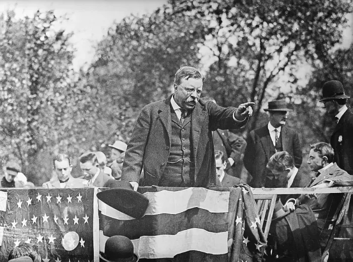 Framed Print : Theodore Roosevelt Giving Campaign Speech Framed Print : Theodore Roosevelt Giving Campaign Speech