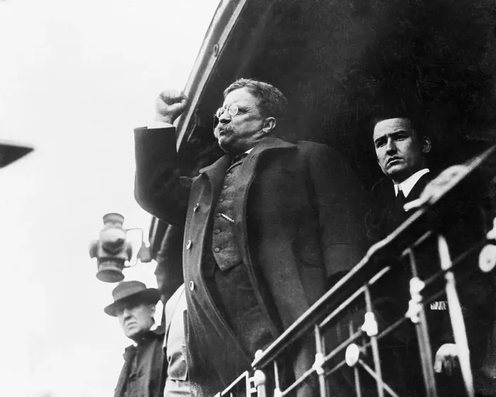 Framed Print : Theodore Roosevelt Giving Campaign Speech Framed Print : Theodore Roosevelt Giving Campaign Speech