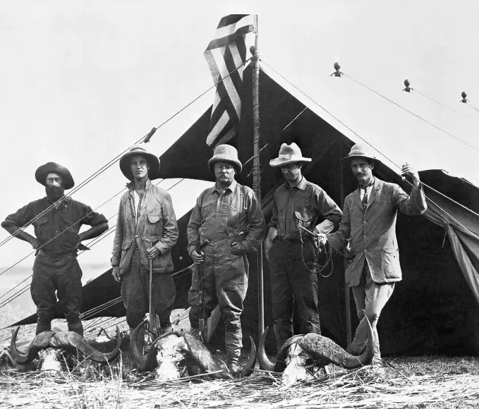 Framed Print : Theodore Roosevelt with Hunting Expedition Framed Print : Theodore Roosevelt with Hunting Expedition