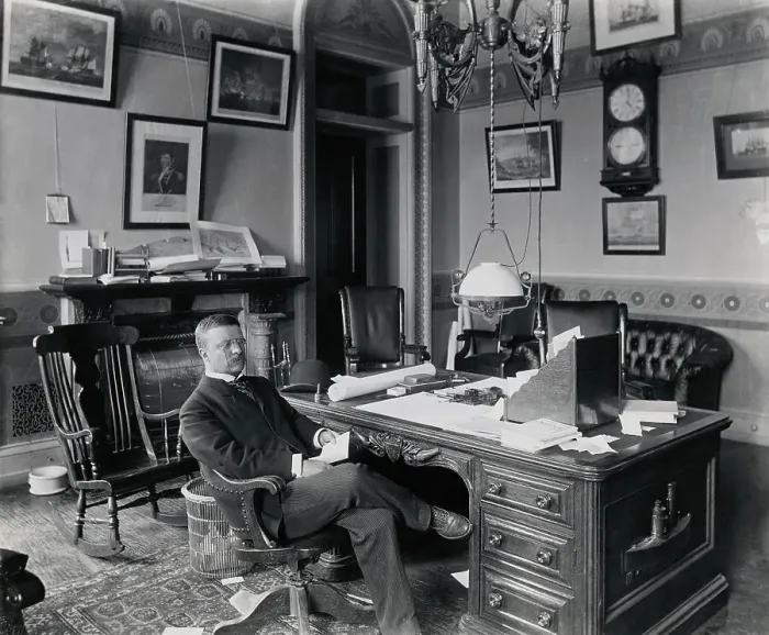 Framed Print : Theodore Roosevelt in Office Framed Print : Theodore Roosevelt in Office