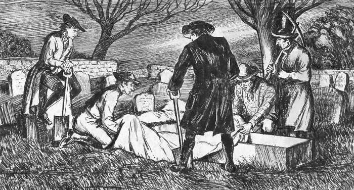 Framed Print : Thieves Stealing Bodies From Graveyard Framed Print : Thieves Stealing Bodies From Graveyard