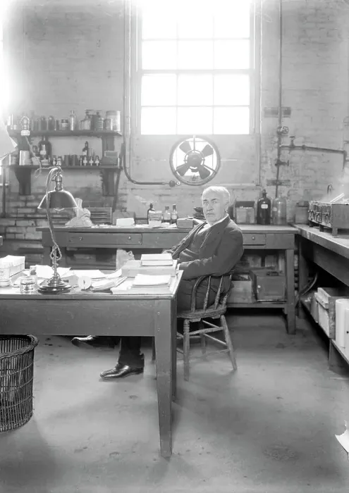 Framed Print : Thomas Alva Edison in His Laboratory Framed Print : Thomas Alva Edison in His Laboratory