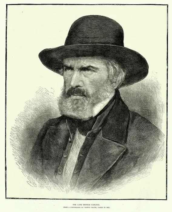 Framed Print : Thomas Carlyle was a British essayist, historian, and philosopher, A leading writer of the Victorian er Framed Print : Thomas Carlyle was a British essayist, historian, and philosopher, A leading writer of the Victorian er