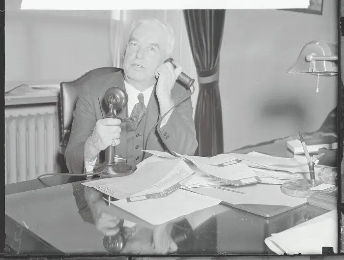 Framed Print : Thomas Cullen Talking on Telephone