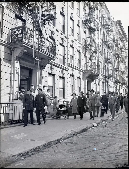 Framed Print : Thomas Dewey with Police Inspecting Projects Framed Print : Thomas Dewey with Police Inspecting Projects