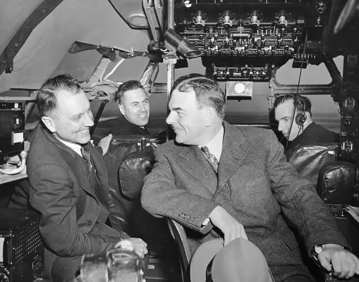 Framed Print : Thomas Dewey Talking with Juan Trippe Framed Print : Thomas Dewey Talking with Juan Trippe
