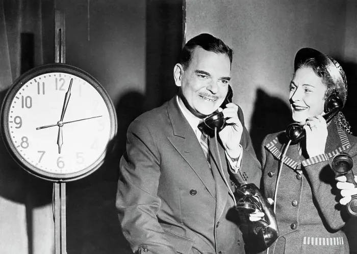 Framed Print : Thomas Dewey and Wife Talking on Telephones Framed Print : Thomas Dewey and Wife Talking on Telephones