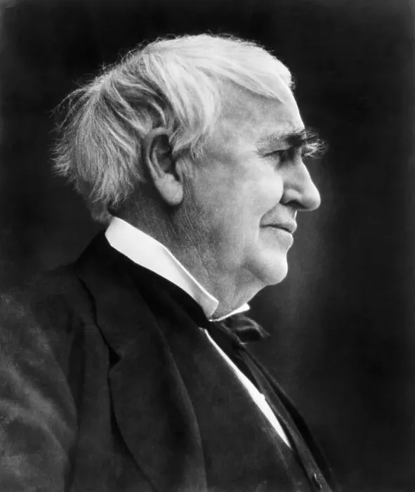Framed Print : Thomas Edison Profile Alone Headshoulder Framed Print : Thomas Edison Profile Alone Headshoulder