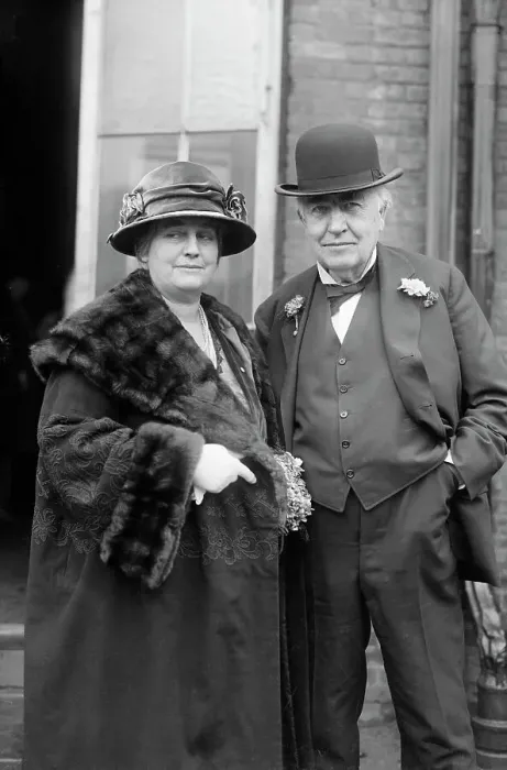 Framed Print : Thomas Edison and His Wife Framed Print : Thomas Edison and His Wife