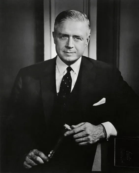 Framed Print : Thomas J. Watson Holding Object in Hands Framed Print : Thomas J. Watson Holding Object in Hands