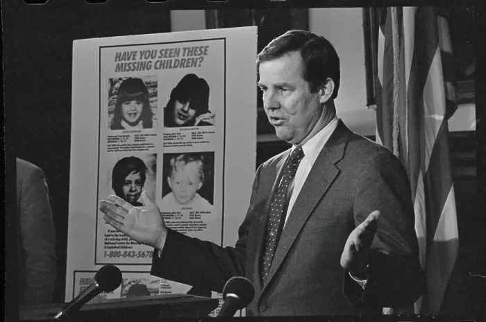 Framed Print : Thomas Kean Speaking at a Press Conference Framed Print : Thomas Kean Speaking at a Press Conference
