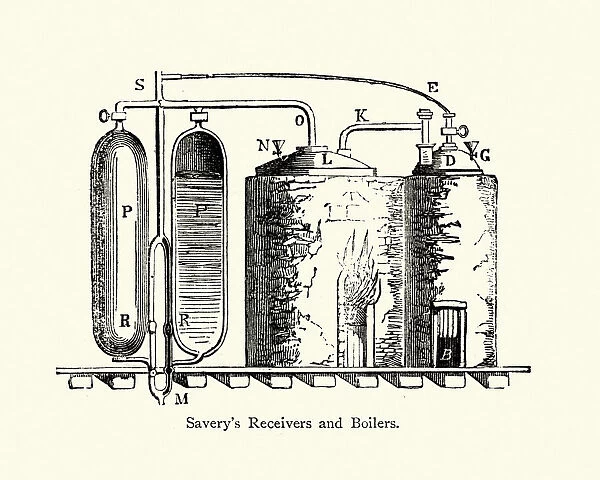 Thomas Saverys Receivers and boilers for Pumping Steam Engine
