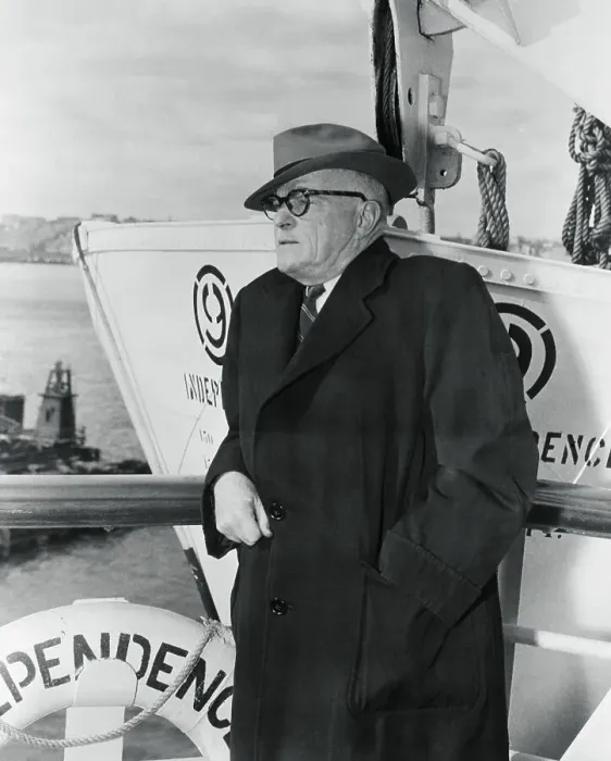 Framed Print : Thornton Wilder on Ship Deck Framed Print : Thornton Wilder on Ship Deck