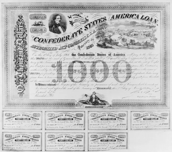 Framed Print : One Thousand Dollar Confederate Bond Framed Print : One Thousand Dollar Confederate Bond