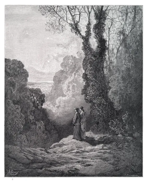 Framed Print : The threshold of Purgatory engraving Framed Print : The threshold of Purgatory engraving