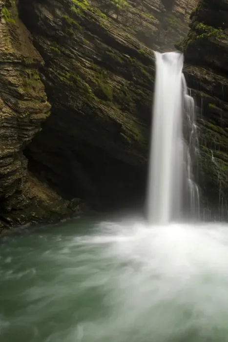 Framed Print : Thur waterfalls near Wildhaus, Toggenburg valley, Alpstein, Switzerland, Europe