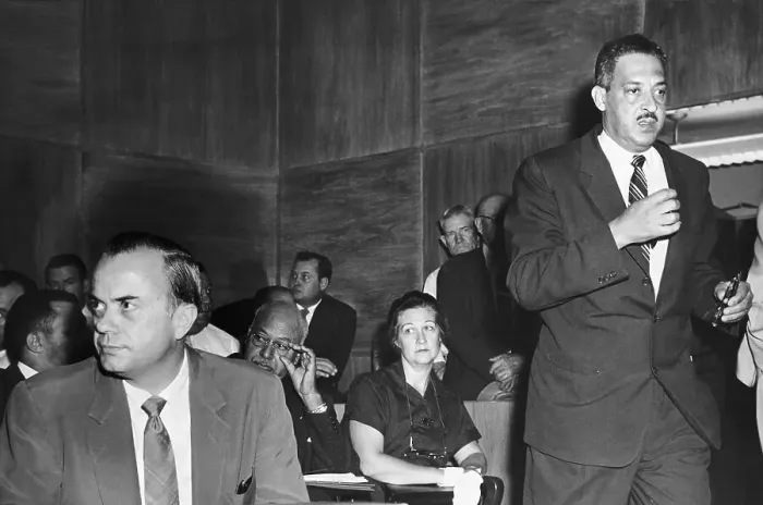 Framed Print : Thurgood Marshall, John Sheppard in Court Framed Print : Thurgood Marshall, John Sheppard in Court