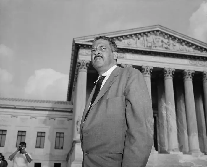Framed Print : Thurgood Marshall Outside the Supreme Court Framed Print : Thurgood Marshall Outside the Supreme Court