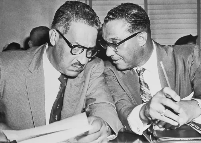 Framed Print : Thurgood Marshall & W.J. Durham Confer Framed Print : Thurgood Marshall & W.J. Durham Confer