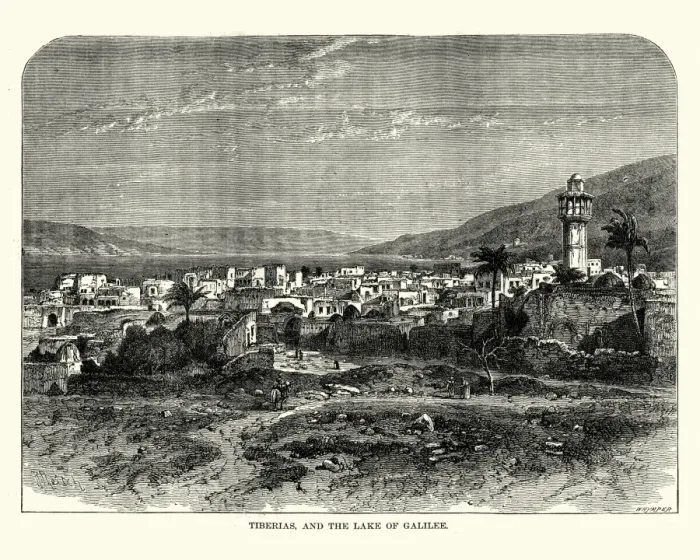 Framed Print : Tiberias and the Lake of Galilee, 19th Century Framed Print : Tiberias and the Lake of Galilee, 19th Century
