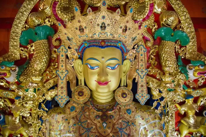 Framed Print : Tibetan bodhisattva statue Framed Print : Tibetan bodhisattva statue