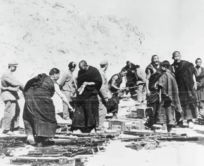 Framed Print : Tibetan Monks Surrender Framed Print : Tibetan Monks Surrender