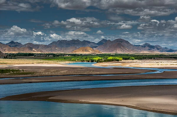 Tibetan river bank