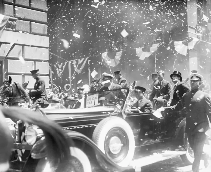 Framed Print : Ticker Tape Parade for Charles Lindberg Framed Print : Ticker Tape Parade for Charles Lindberg