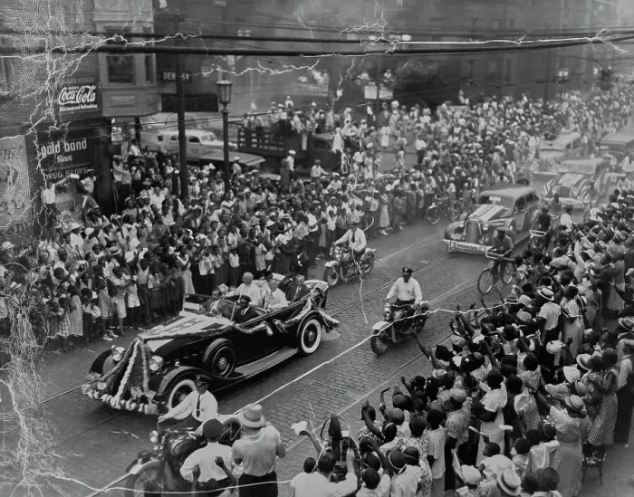 Framed Print : Ticker Tape Parade For Jesse Owens Framed Print : Ticker Tape Parade For Jesse Owens