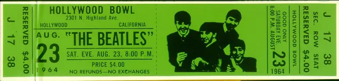 Framed Print : Ticket For Beatles At Hollywood Bowl Framed Print : Ticket For Beatles At Hollywood Bowl