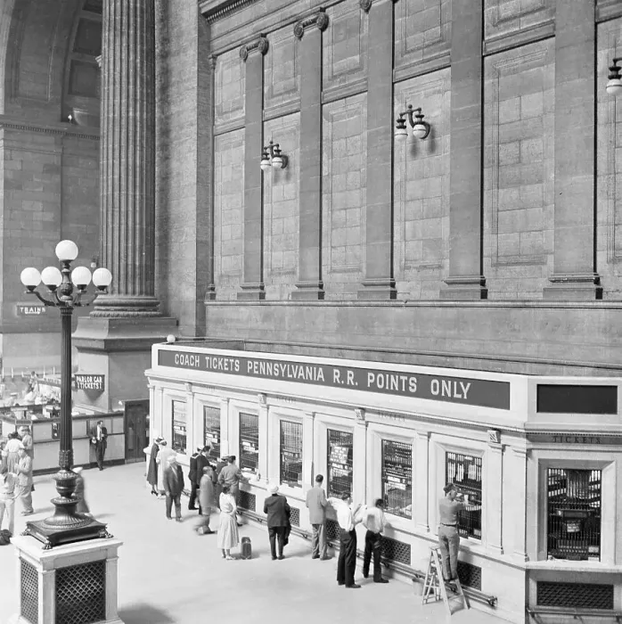 Framed Print : Ticket Booths at Pennsylvania Station Framed Print : Ticket Booths at Pennsylvania Station