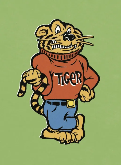Framed Print : Tiger Wearing a Sweater and Jeans Framed Print : Tiger Wearing a Sweater and Jeans