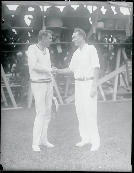 Framed Print : Bill Tilden Shaking Hands with Edward Chandler Framed Print : Bill Tilden Shaking Hands with Edward Chandler