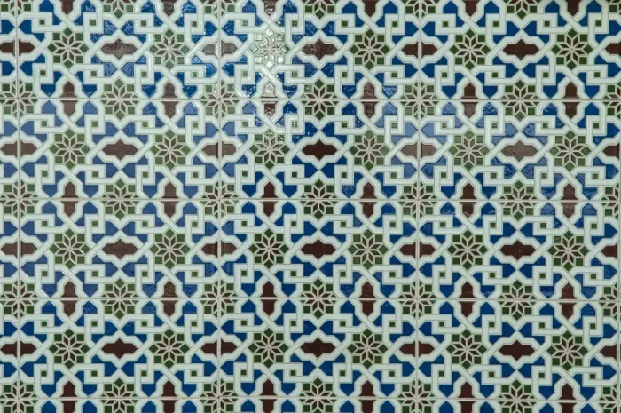 Framed Print : Tile pattern, Granada province, Andalucia, Spain Framed Print : Tile pattern, Granada province, Andalucia, Spain