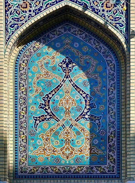 Tilework at haram complex and the imam reza shrine in mashad, Iran