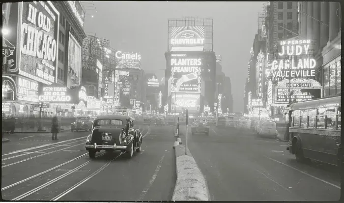 Framed Print : Times Square Illuminated by Large Neon Advertising Signs Framed Print : Times Square Illuminated by Large Neon Advertising Signs