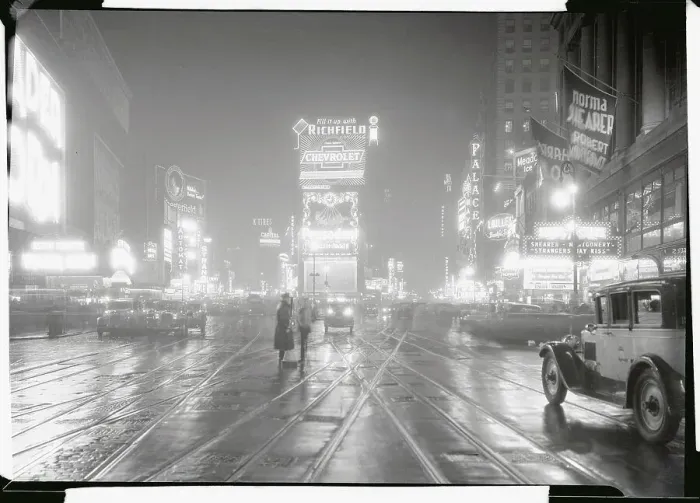 Framed Print : Times Square in the Rain and at Night Framed Print : Times Square in the Rain and at Night